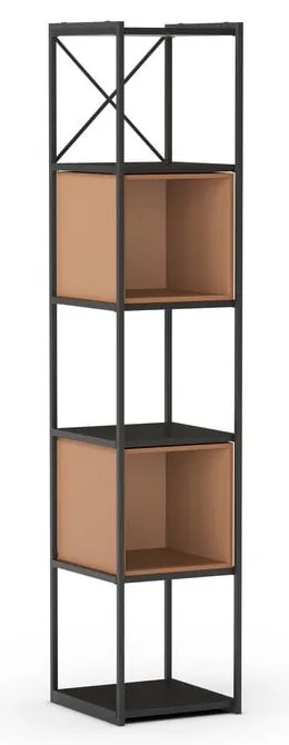 Czaro-/ceglasty regał 36x179 cm Anya – Marckeric