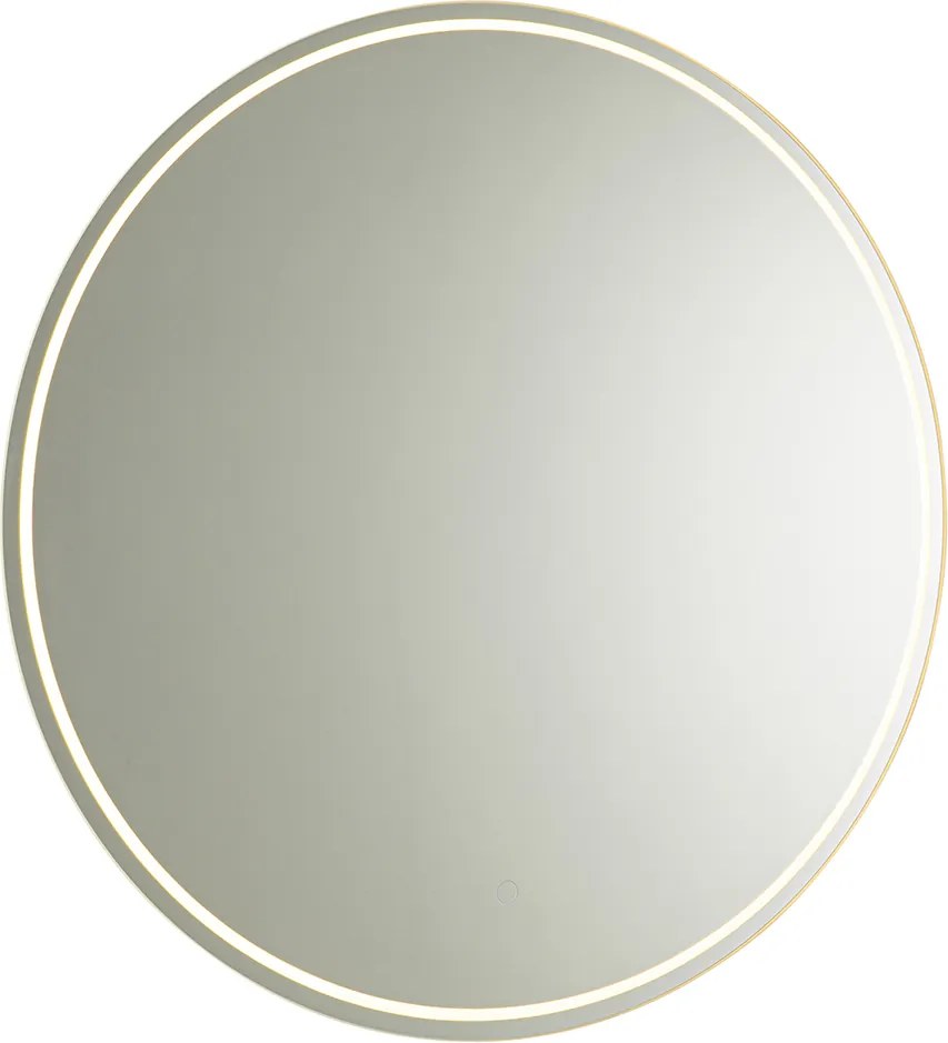 Nowoczesne lustro łazienkowe 80 cm z LED i dotykowym ściemniaczem - Sebas