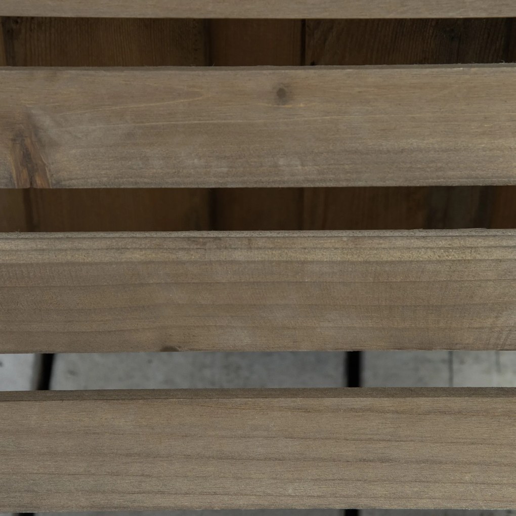 Outsunny zestaw 2 przenośnych stojaków na rośliny z litego drewna na kółkach z hamulcami idealne do domu i ogrodu Brązowy i Czarny | Aosom PL