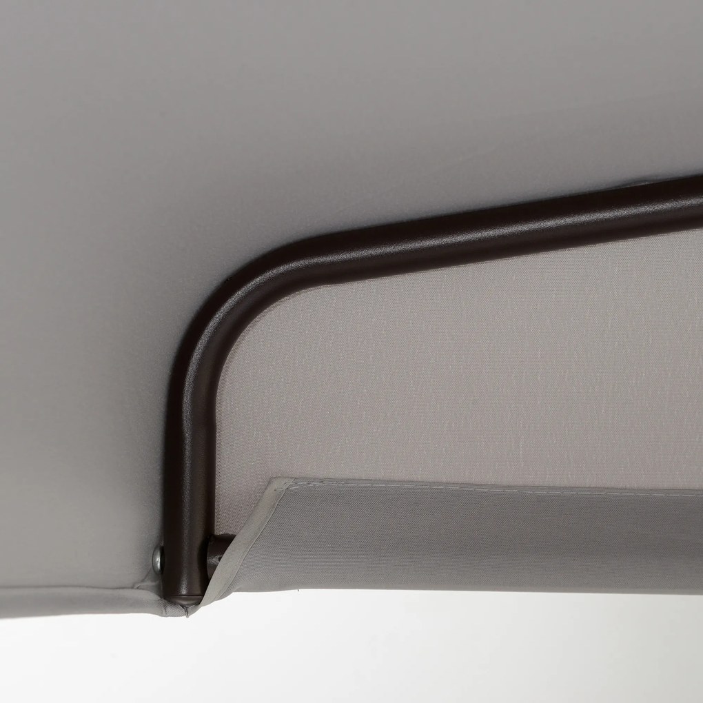 Outsunny huśtawka ogrodowa 2osobowa z daszkiem przeciwsłonecznym poduszka metal poliester khaki 162x118x173cm | Aosom PL