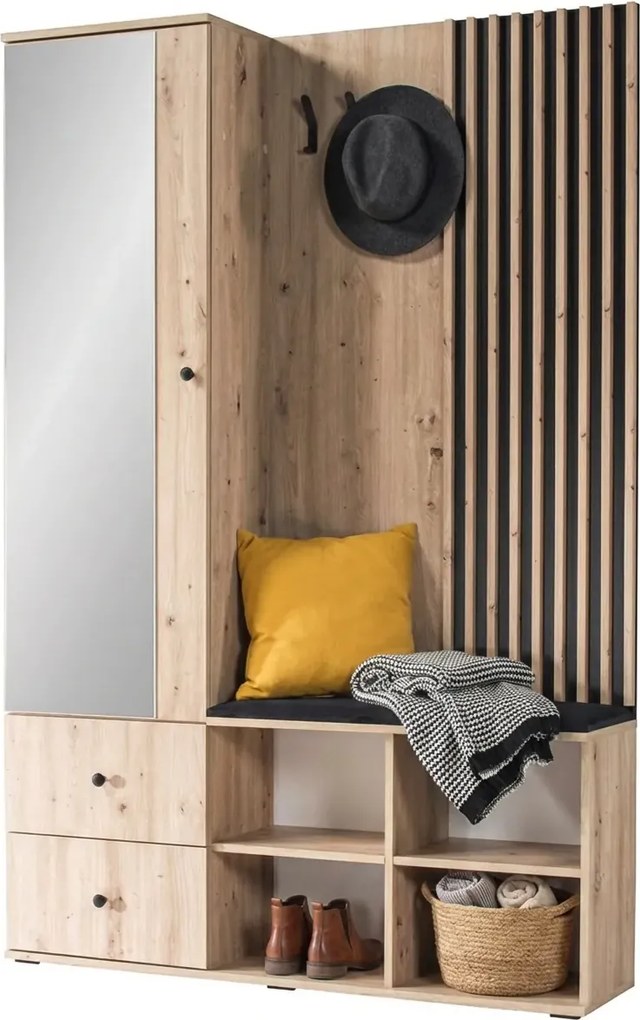 Garderoba z lamelami do przedpokoju G4-S27