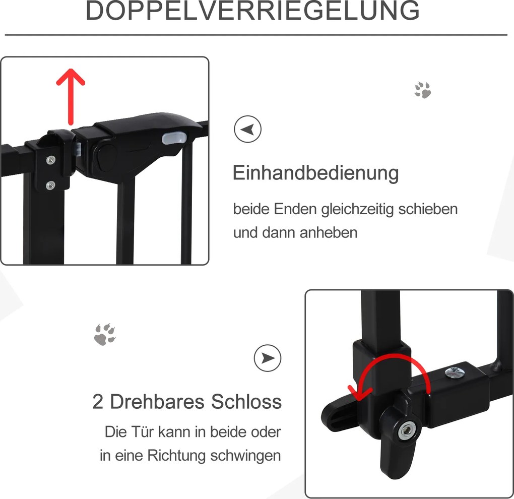 PawHut barierka ochronna dla zwierząt regulowana do domu i mieszkania 136x76 cm | Aosom PL