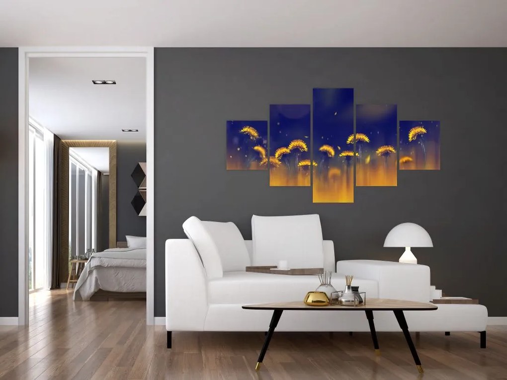 Obraz - Dmuchawce (125x70 cm)