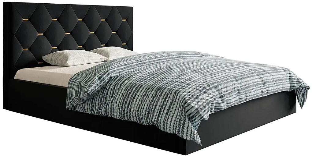 Tapicerowane łóżko z zagłówkiem 160x200 Noble 2X - 36 kolorów