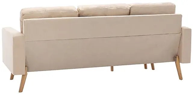 3-osobowa kremowa sofa z podnóżkiem - Muria 4Q