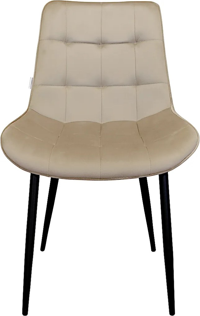 Krzesło Cherry welur na metalowych nogach - tapicerowane : Kolor tkaniny - VELVET - MG06