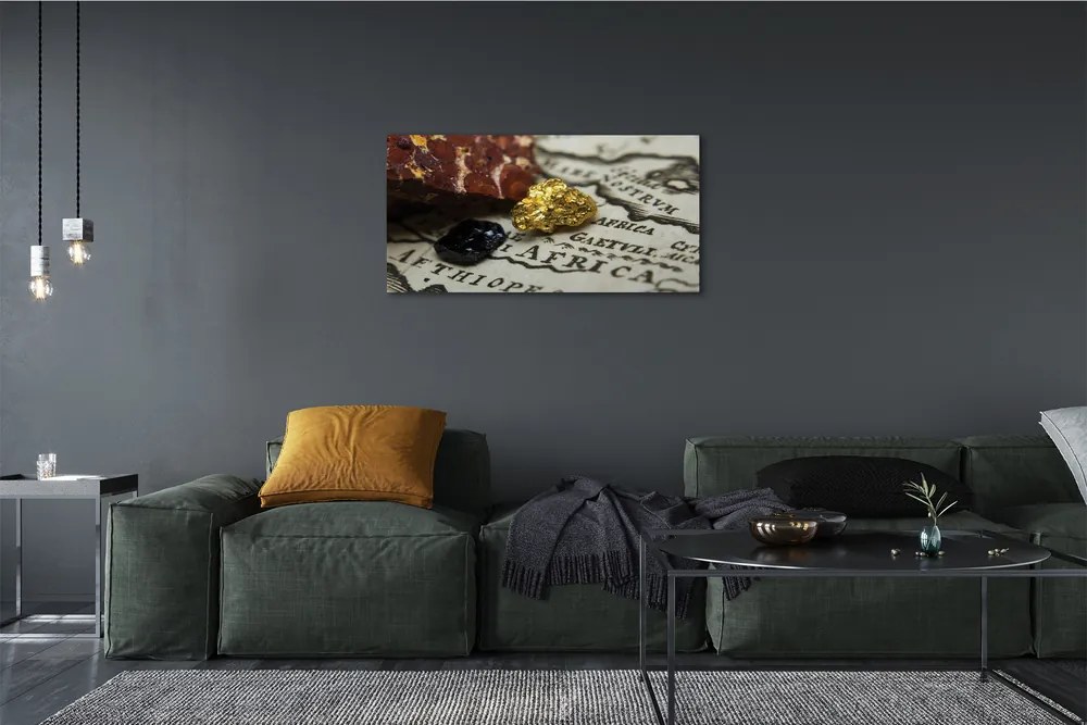 Obraz na płótnie Złota Mapa