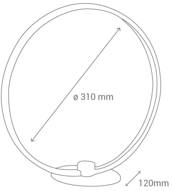 Biała owalna lampa stołowa SULION Framed