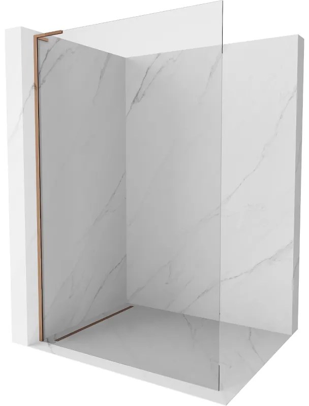 Mexen Kioto L ścianka prysznicowa Walk-in 95 x 200 cm, transparent, różowe złoto - 800-095-103-60-00