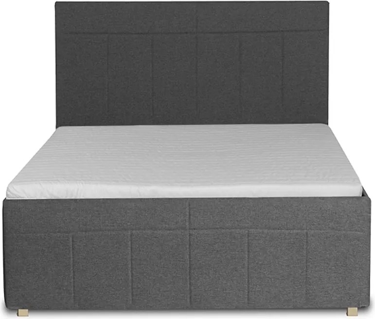 Łóżko RAM 180x200 cm Ciemny szary Bez materaca