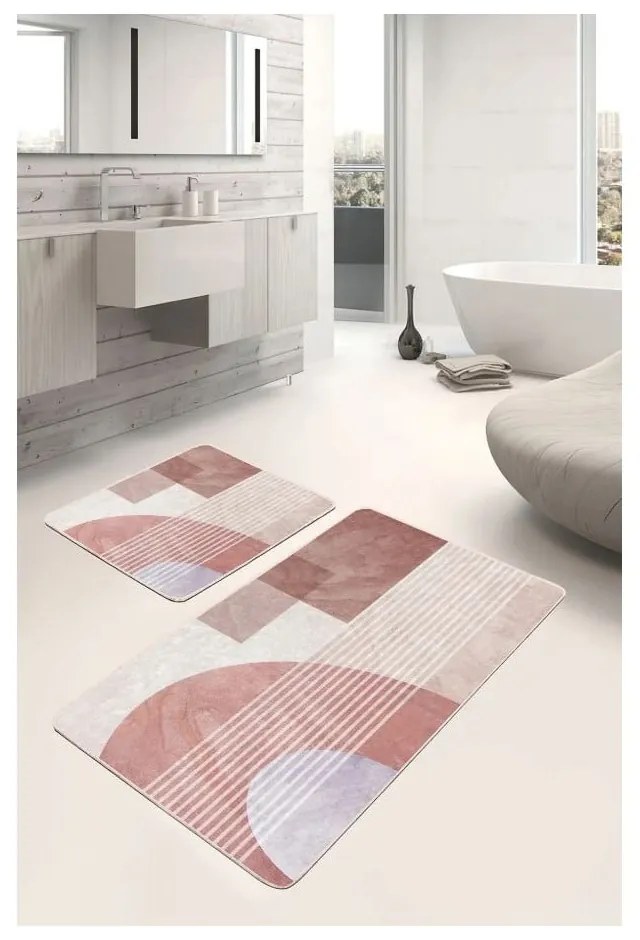 Aksamitne dywaniki łazienkowe zestaw 2 szt. 60x100 cm – Mila Home