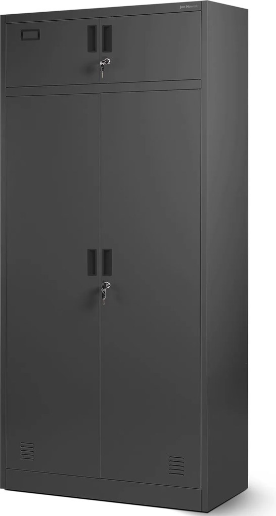 Wielokomorowa szafa socjalna Borys 90x50x185 cm antracyt
