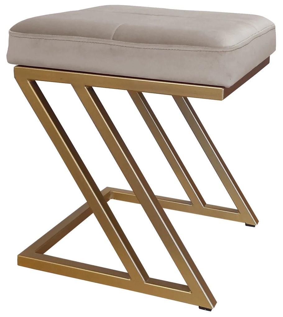 Pufa ZETA LOFT taboret podnóżek podstawa złota MG09