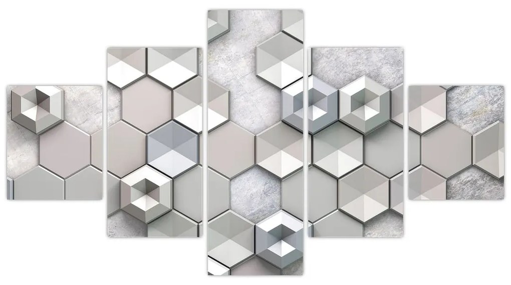 Obraz abstrakcji 3D (125x70 cm)
