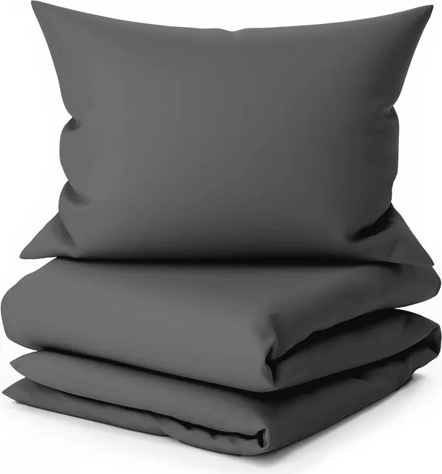 PrzytulneMieszkanie.pl PrzytulneMieszkanie.pl Bawełniana pościel LUX ciemnoszara z hotelową kieszenią Rozmiar pościeli: 70 x 90 cm | 140 x 220 cm