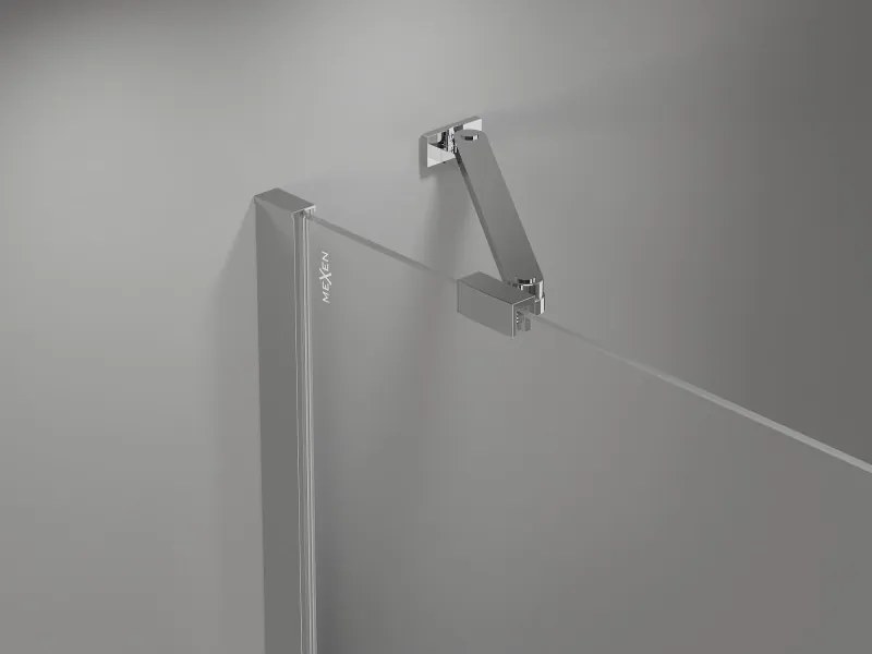 Mexen Mist-H drzwi prysznicowe uchylne lewe 140 cm, transparent, chrom - 8A5-140-001-01-00-L