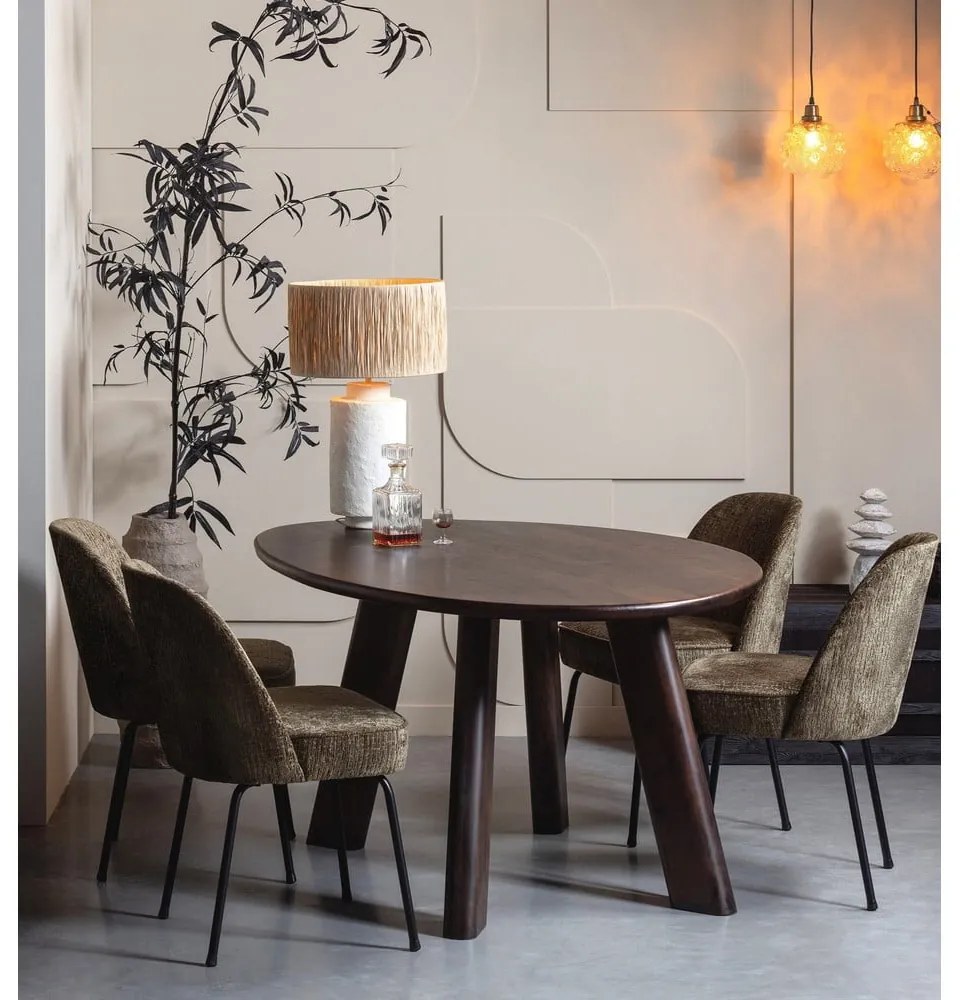 Aksamitne krzesła zestaw 2 szt. w kolorze khaki Vogue – WOOOD