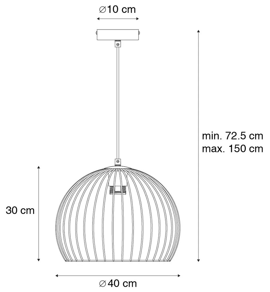 Nowoczesna lampa wisząca czarna 40 cm - Koopa Nowoczesny Oswietlenie wewnetrzne