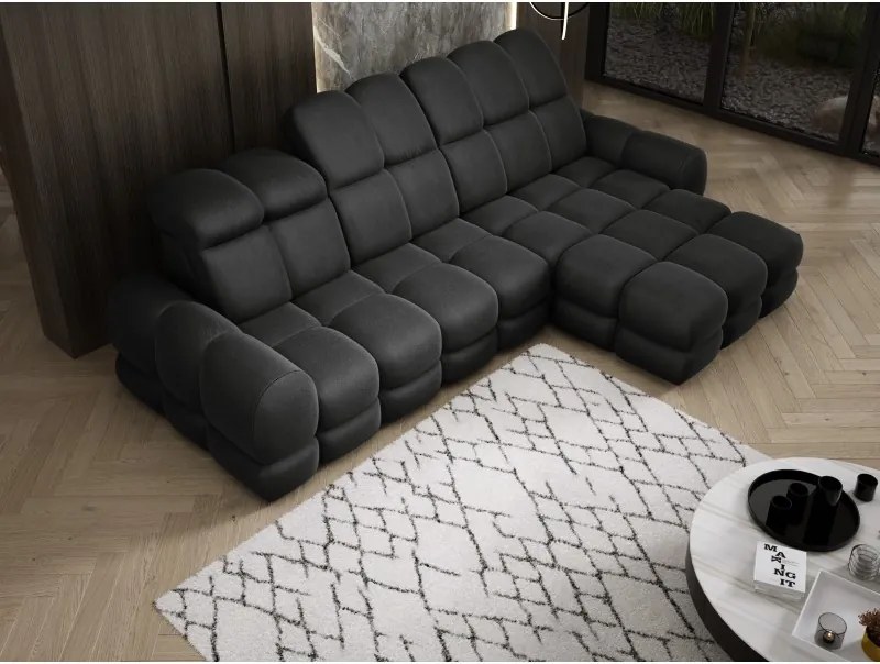 Narożnik TOLLO MINI S Prawostronny Elektryczna regulacja Solar 99 kolor Antracytowy WERSAL