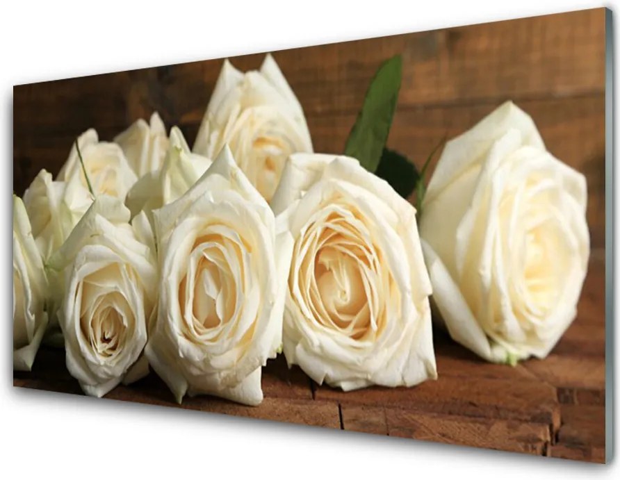 Panel Szklany Klasyczne Czerwone Róże