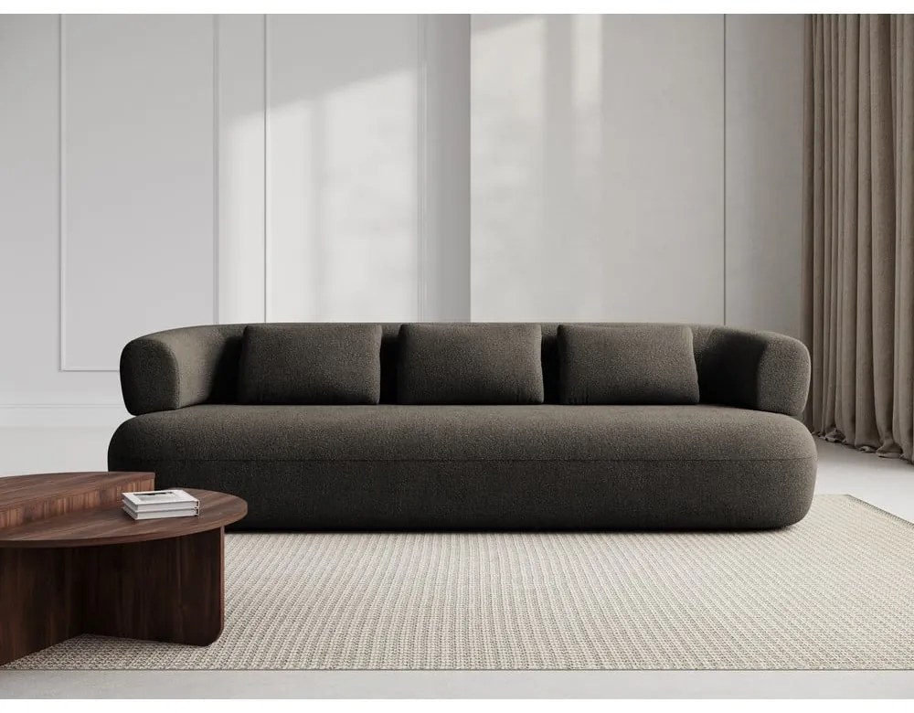 Brązowa sofa z materiału bouclé 226 cm Jenny – Micadoni Home