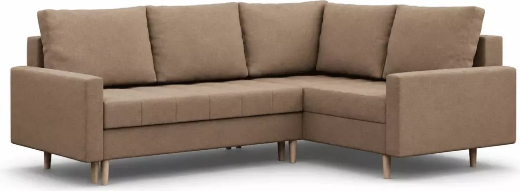 Narożnik Victoria 2 z otomaną – funkcja spania, 2 pojemniki na pościel, nowoczesny design, tkanina Lux