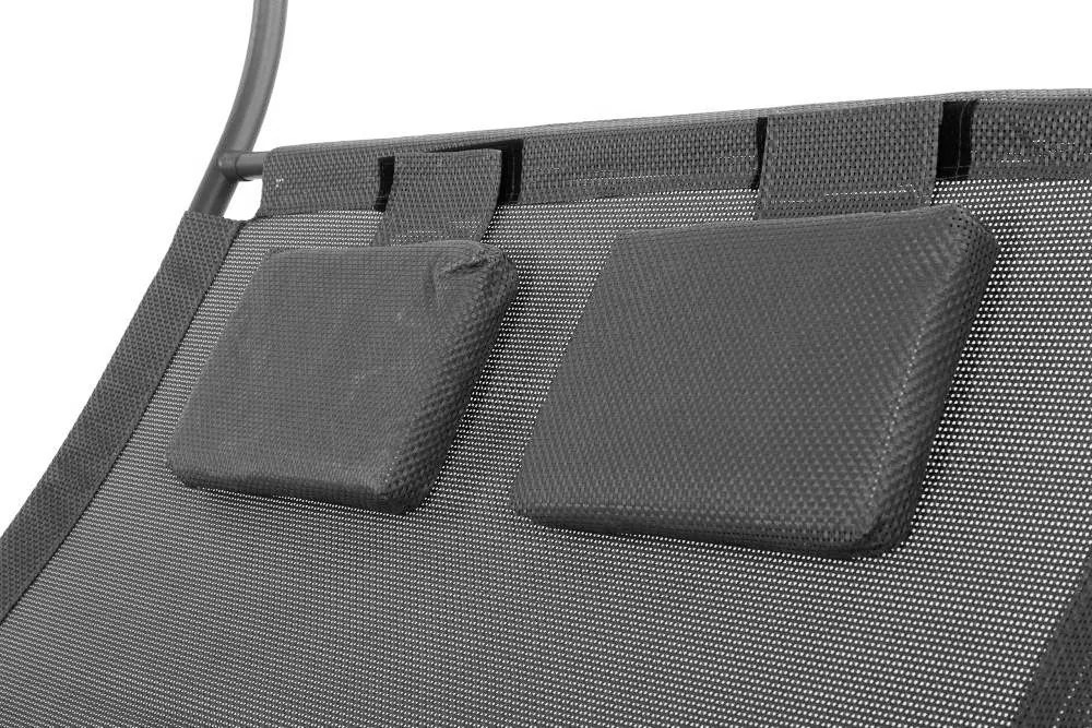 Leżak ogrodowy dla dwóch osób Sunset 303 z regulowanym daszkiem