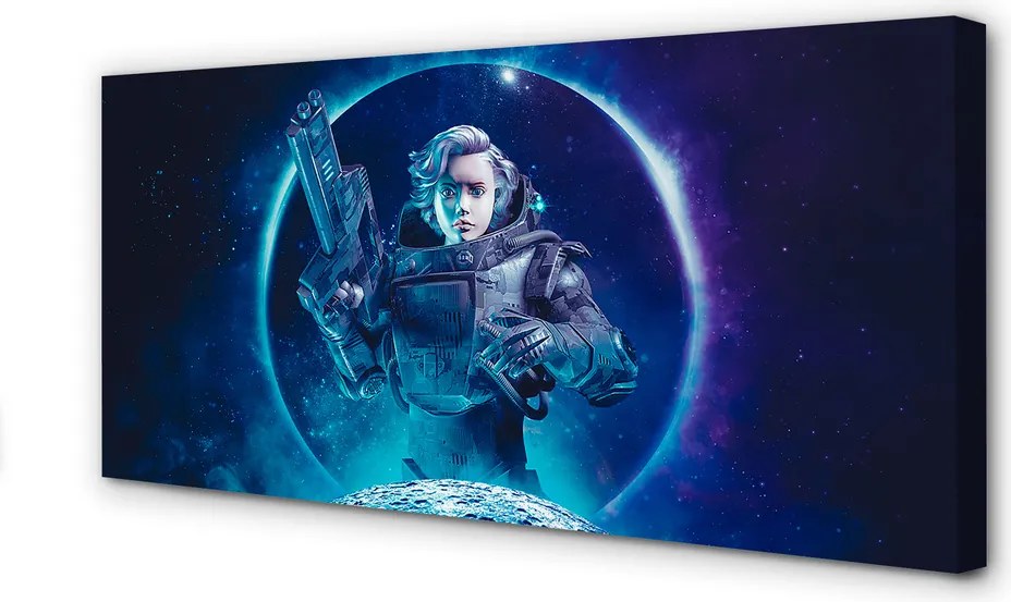 Obraz canvas na ścianę Kobieta na Księżycu