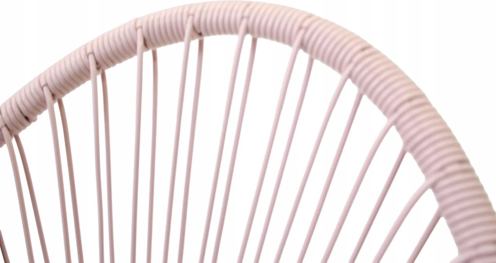 Żyłkowe krzesło ogrodowe dla dzieci Arjana, 66 cm, różowe