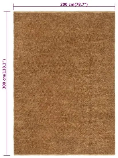 Jutowy ręcznie robiony dywan 200x300 B0-N05