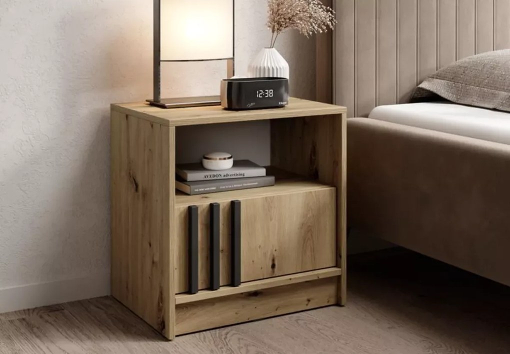 Szafka nocna stolik lamele Sophie szuflada 51cm
