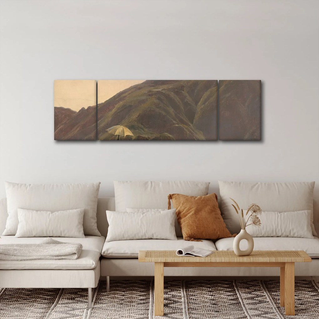 Obraz - Jules Coignet, View of Bozen with a Painter, reprodukcje (170x50 cm)