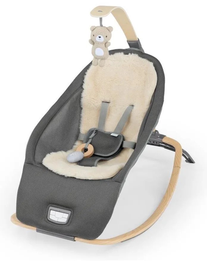 Ingenuity - Dziecięcy leżaczek wibrujący z melodią EVERY SEASON WESLEY 3xC szary