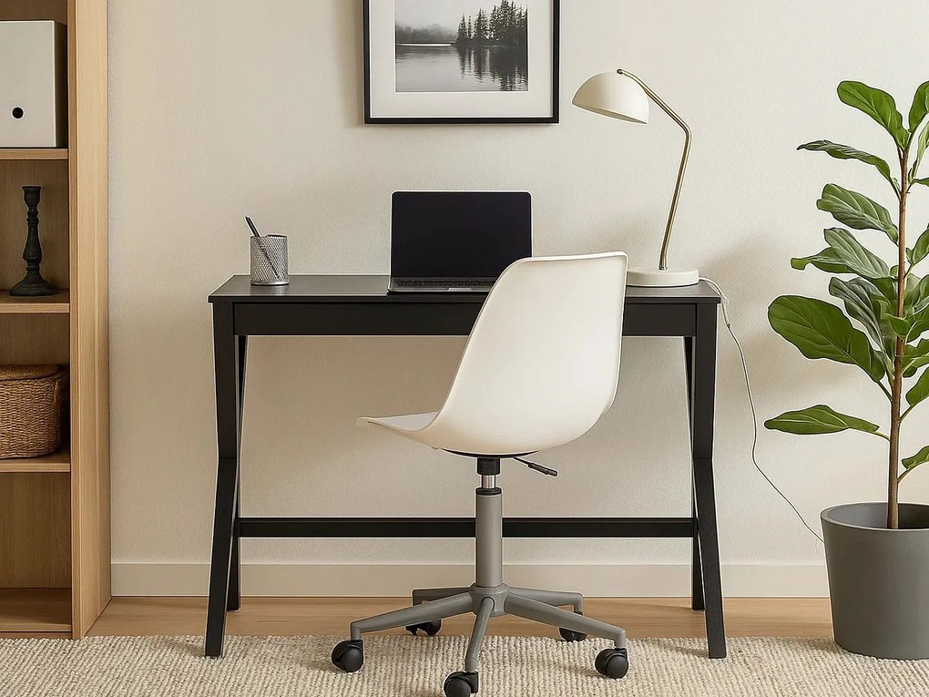 Biurko Shadow 120 cm z szufladą, kolor czarny