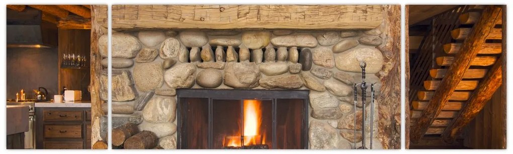 Obraz kominka (170x50 cm)