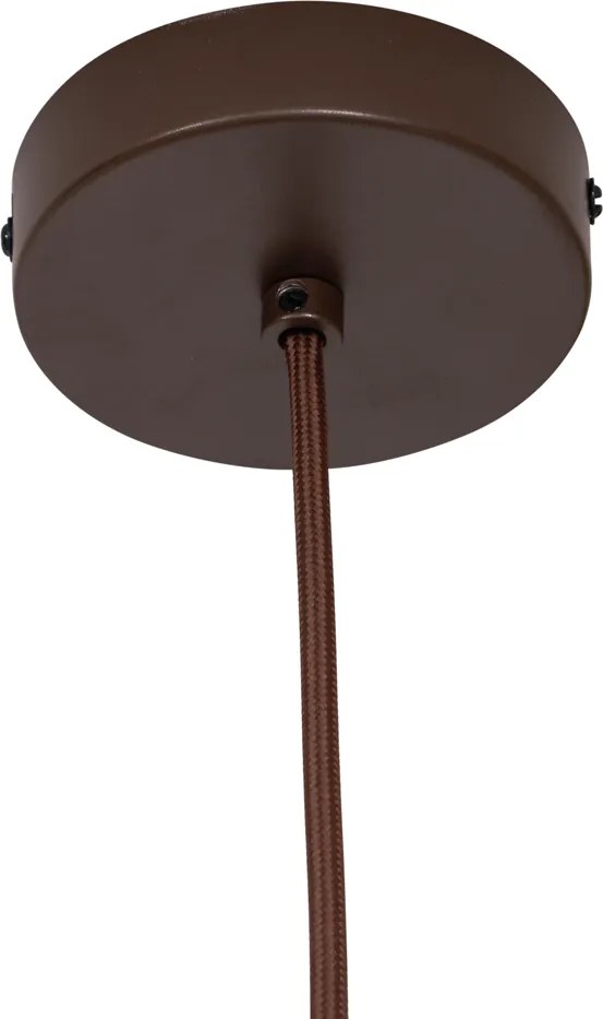 Lampa wisząca Hotel Chic Monaco ciemny brąz z brązowym szkłem 6-punktowa
