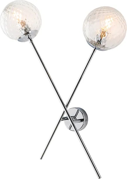 Kinkiet Demetra 2-punktowy z polerowanego chromu, żelazny, .33 P.18 BL279-AP2-CR