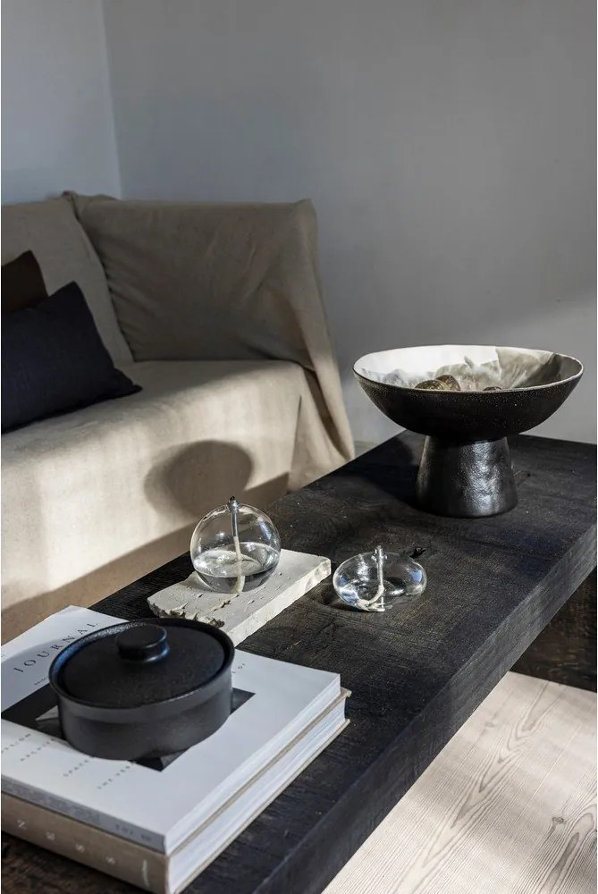 Czarna/w kolorze kości słoniowej kamionkowa misa ø 31,5 cm By Hand – Mette Ditmer Denmark