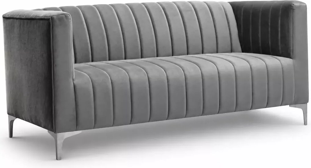 Sofa dwuosobowa Averio II z ozdobnymi przeszyciami w stylu glamour