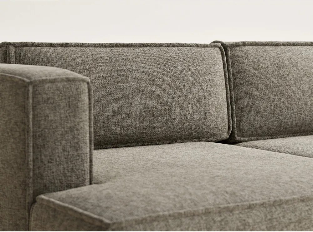 Brązowy rozkładany/ze schowkiem narożnik z tkaniny szenilowej (lewostronny/z szezlongiem) Velto – Maison de Rêve