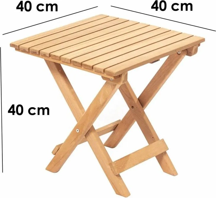Stolik ogrodowy Lavia Brown, 40 cm, 40 cm