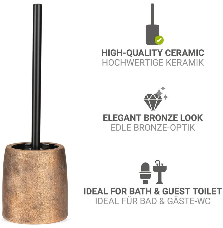 Szczotka do WC ceramiczna w kolorze brązu Tremea – Wenko
