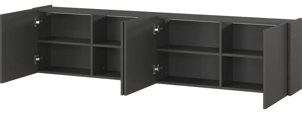 Antracytowa szafka pod TV 183x45 cm Piana – Germania