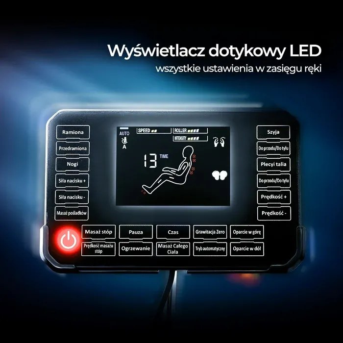 Fotel Masujący VX MAX Wypoczynkowy Relaksacyjny Brązowy Ekoskóra Loft