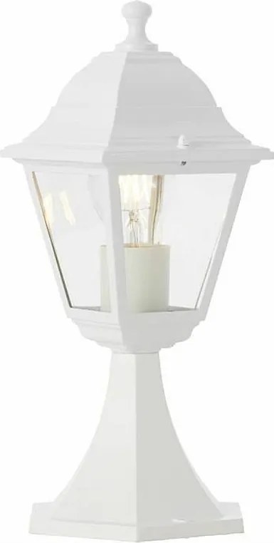 Lampa zewnętrzna NISSIE biały metal/szkło IP44 E27 60W klasyczna 36x14,8x17 cm bez żarówki