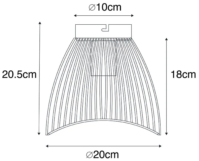 Designerska lampa sufitowa czarna 20 cm - PuaDesignerski Oswietlenie wewnetrzne