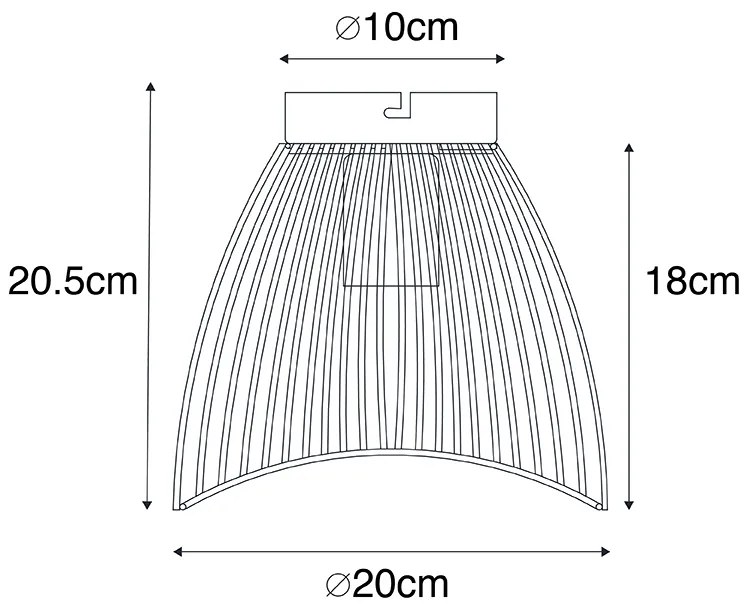 Designerska lampa sufitowa czarna 20cm - PuaDesignerski Oswietlenie wewnetrzne
