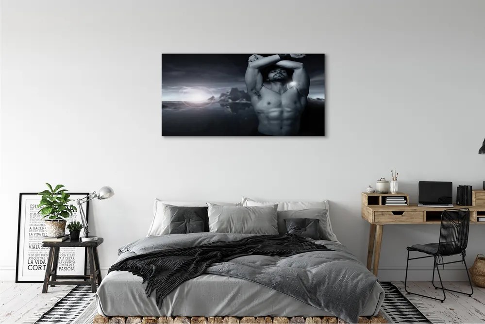 Zdjęcie na płótnie Mężczyzna w Górach