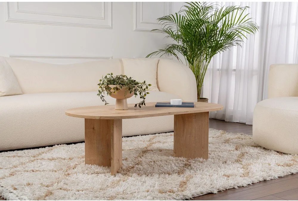 Stolik w dekorze dębu w naturalnym kolorze 60x119 cm Sable – Kalune Design