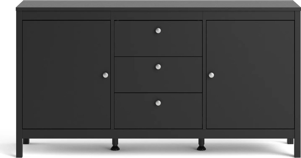 Komoda pokojowa w kolorze czarnym Madrid 3+2